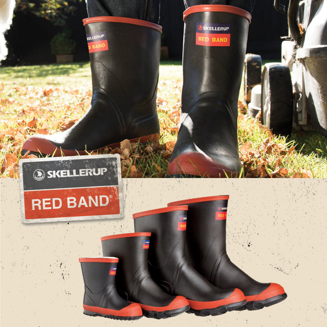 Red Band gumboots sold in Australian by 100 year plus dairy company Daviesway